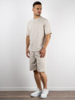 T-Shirt Rib Stop Regular Fit Μπέζ