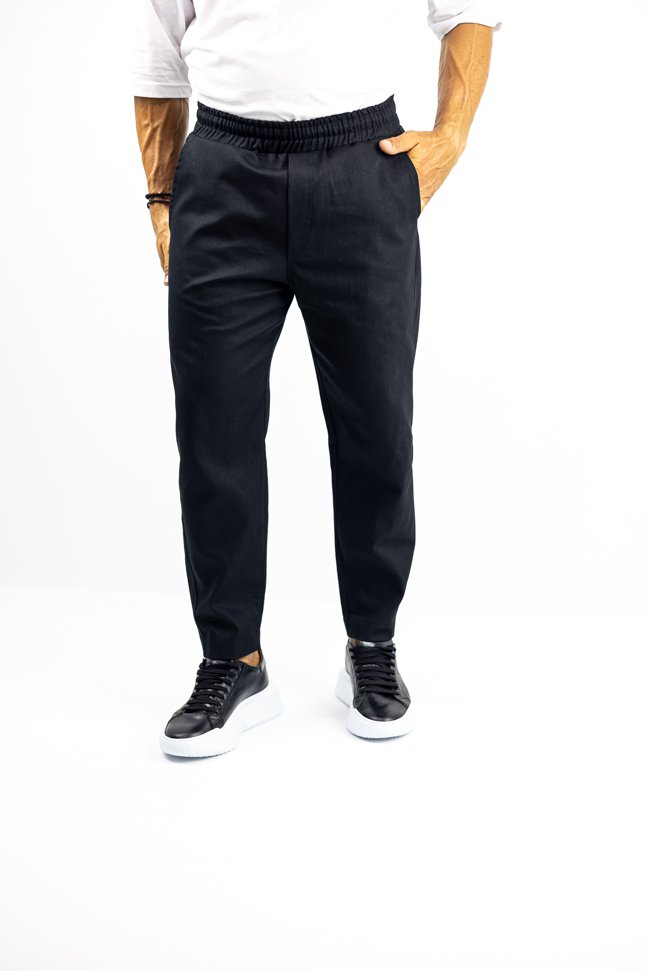 JOGGER_TWINBLACK_120553_MAURO_01.jpg Παντελόνι Jogger Loose Fit Μαύρο