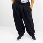 Παντελόνι Φούτερ Baggy & Κορδώνι Κάτω Μαύρο