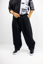 Παντελόνι Φούτερ Baggy & Κορδώνι Κάτω Μαύρο