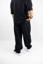 Παντελόνι Φούτερ Baggy & Κορδώνι Κάτω Μαύρο