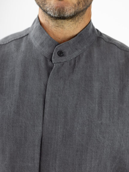 Jean Πουκάμισο Loose Fit & κρυφή πατιλέτα Γκρί