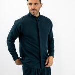 Πουκάμισο Regular Fit & Μάο Γιακά Κυπαρισσί