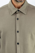 Πουκάμισο Oversized Mονόχρωμο Μπέζ