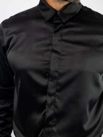 Πουκάμισο Slim Fit Μαύρο