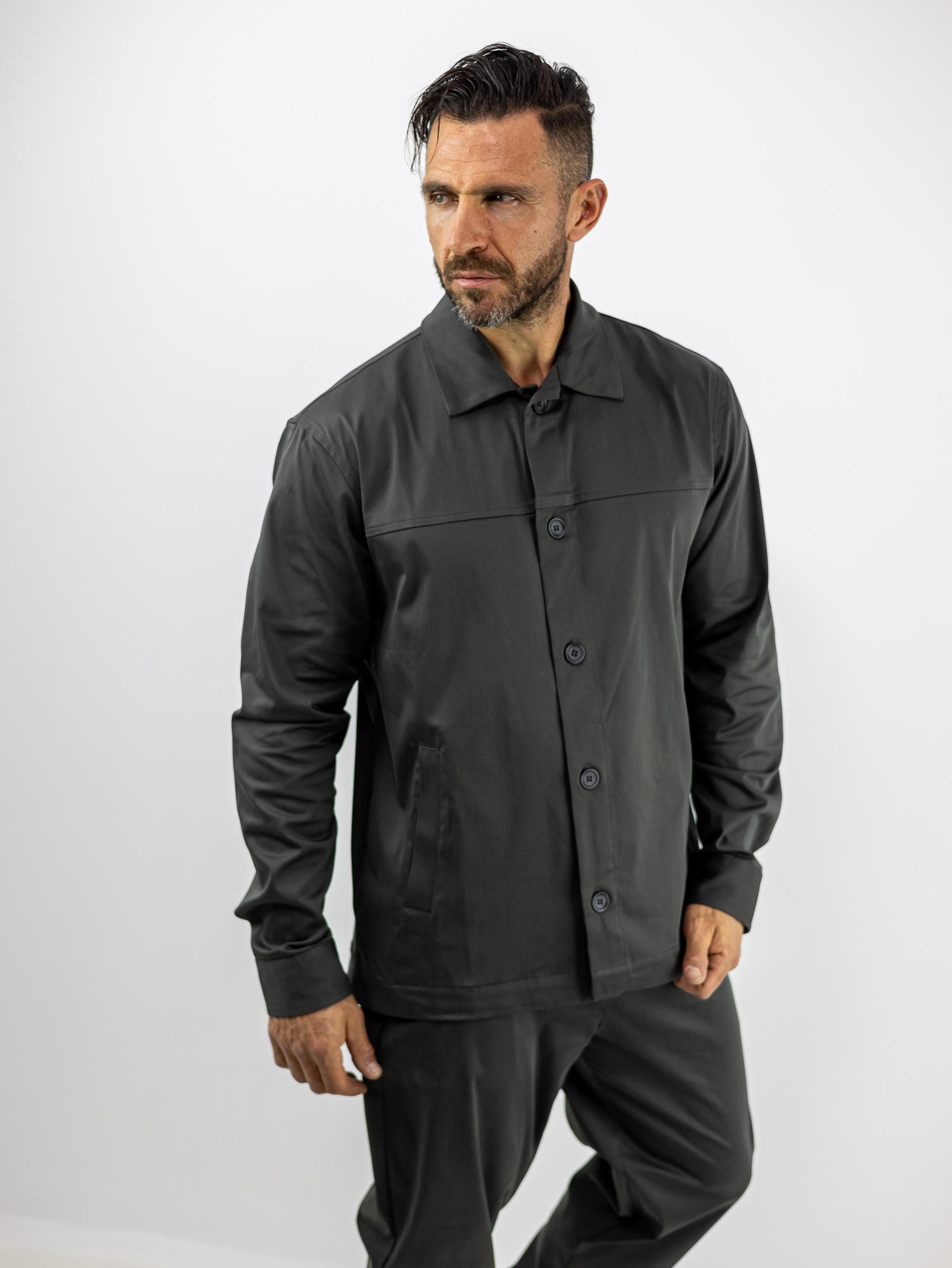 POUKAMISO_VITTORIO_120383_LADI_01.jpg Overshirt Πουκάμισο Λαδί