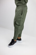 Παντελόνι Cargo Balloon & Πουκάμισο Oversized Λαδί