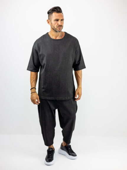 Παντελόνι Jogger Balloon & Τ-Shirt Oversized Μονόχρωμο