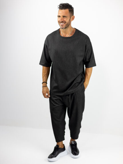 Παντελόνι Jogger Balloon & Τ-Shirt Oversized Μονόχρωμο