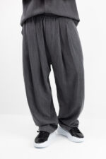 Παντελόνι Jogger Baggy & Πουκάμισο Μαο με Κρυφή Πατιλέτα Γκρί