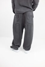 Παντελόνι Jogger Baggy & Πουκάμισο Μαο με Κρυφή Πατιλέτα Γκρί