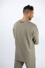 Παντελόνι Jogger Loose Fit & T-Shirt Oversized Μονόχρωμο Μπεζ
