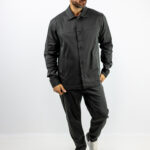 Παντελόνι Chinos & Λάστιχο Πισω & Overshirt Πουκάμισο Λαδί