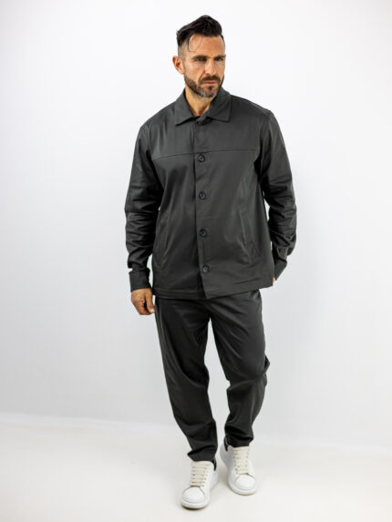 Παντελόνι Chinos & Λάστιχο Πισω & Overshirt Πουκάμισο Λαδί