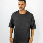 T-Shirt Oversized Μονόχρωμο Μαύρο