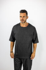 T-Shirt Oversized Μονόχρωμο Μαύρο