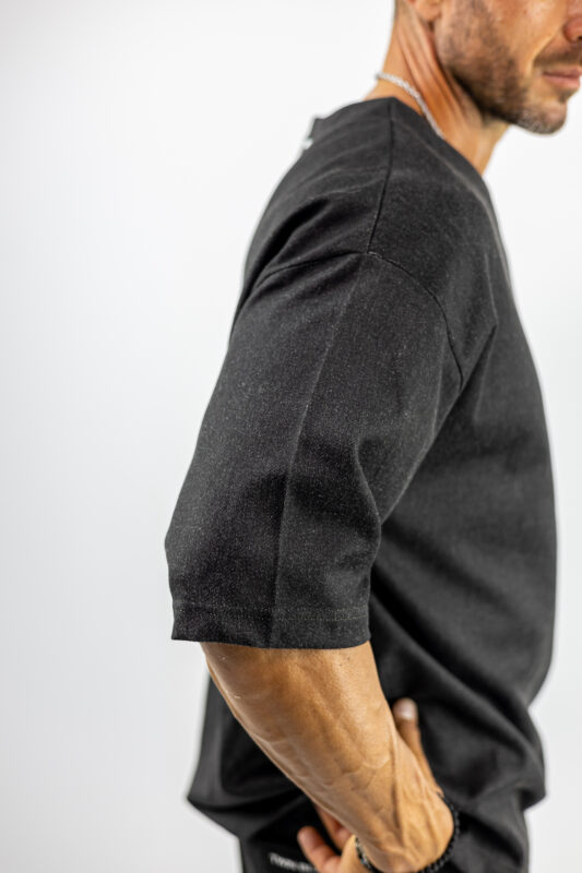 T-Shirt Oversized Μονόχρωμο Μαύρο