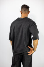 T-Shirt Oversized Μονόχρωμο Μαύρο