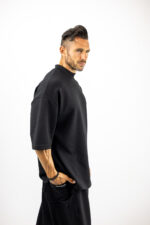 T-Shirt Oversized Μονόχρωμο Μαύρο