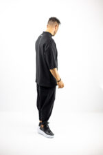 T-Shirt Oversized Μονόχρωμο Μαύρο