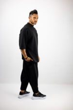 T-Shirt Oversized Μονόχρωμο Μαύρο