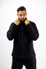 Ζακέτα Φούτερ Oversized Μονόχρωμη Μαύρη