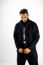 Ζακέτα Φούτερ Oversized Μονόχρωμη Μαύρη