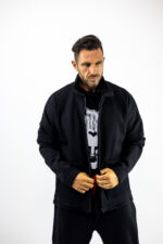 Ζακέτα Φούτερ Oversized Μονόχρωμη Μαύρη