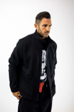 Ζακέτα Φούτερ Oversized Μονόχρωμη Μαύρη