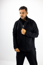 Ζακέτα Φούτερ Oversized Μονόχρωμη Μαύρη