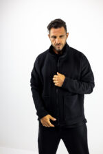 Ζακέτα Φούτερ Oversized Μονόχρωμη Μαύρη