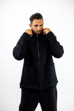 Ζακέτα Φούτερ Oversized Μονόχρωμη Μαύρη