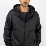 Ζακέτα Overzised Mονόχρωμη & Κουκούλα Μαύρη