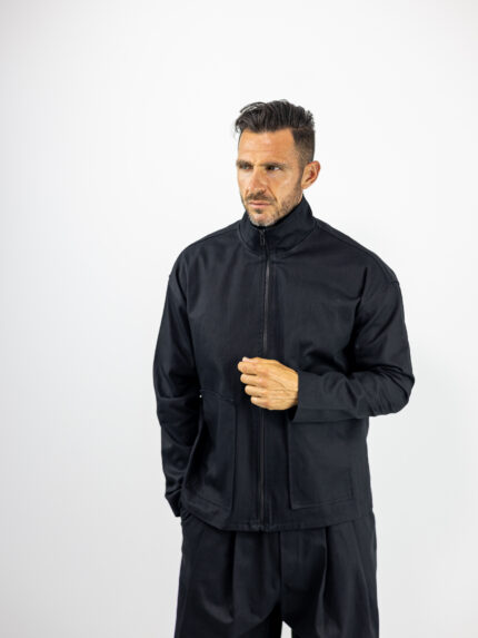 Ζακέτα Oversized Μονόχρωμη Μαύρη