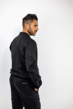 Ζακέτα Μπόμπερ Regular Fit & Λάστιχο Κάτω Μαύρο
