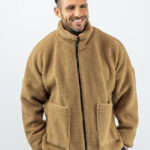 Ζακέτα Full Zip Fleece Oversized Ταμπά