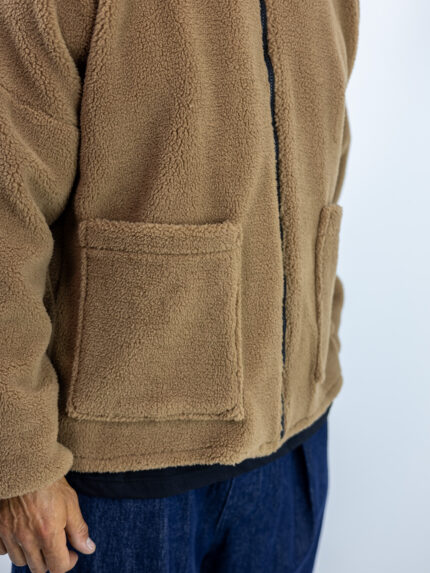 Ζακέτα Full Zip Fleece Oversized Ταμπά