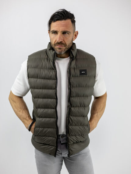 Αμάνικο Μπουφάν Λαδί