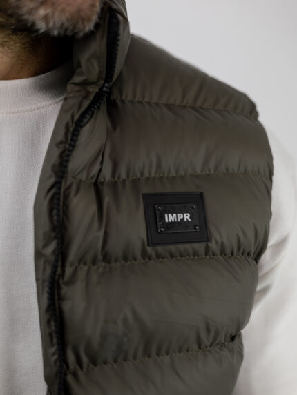 Αμάνικο Μπουφάν Λαδί