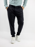 Πάντελονι Chinos Regular fit & Λάστιχο Πίσω Μαύρο