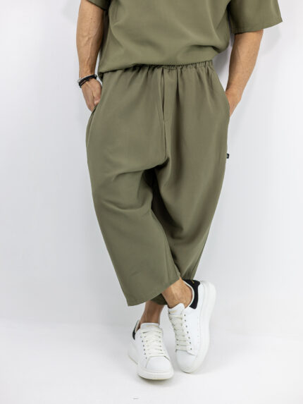 Πάντελονι Oversized Japanese Λαδί