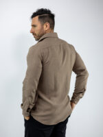 Πουκάμισο Slim Fit Καφέ