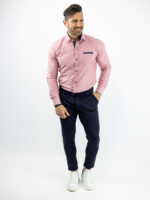 Πουκάμισο Slim Fit - Στενή Γραμμή Ρόζ