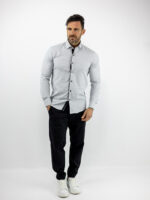 Πουκάμισο Slim Fit - Στενή Γραμμή Γκρί