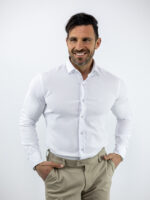 Πουκάμισο Slim Fit - Στενή Γραμμή Λευκό