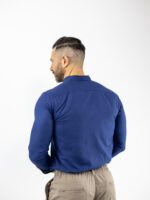 Πουκάμισο Μάο Slim Fit - Στενή Γραμμή Μπλέ