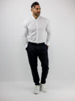 Πουκάμισο Μάο Slim Fit - Στενή Γραμμή Λευκό