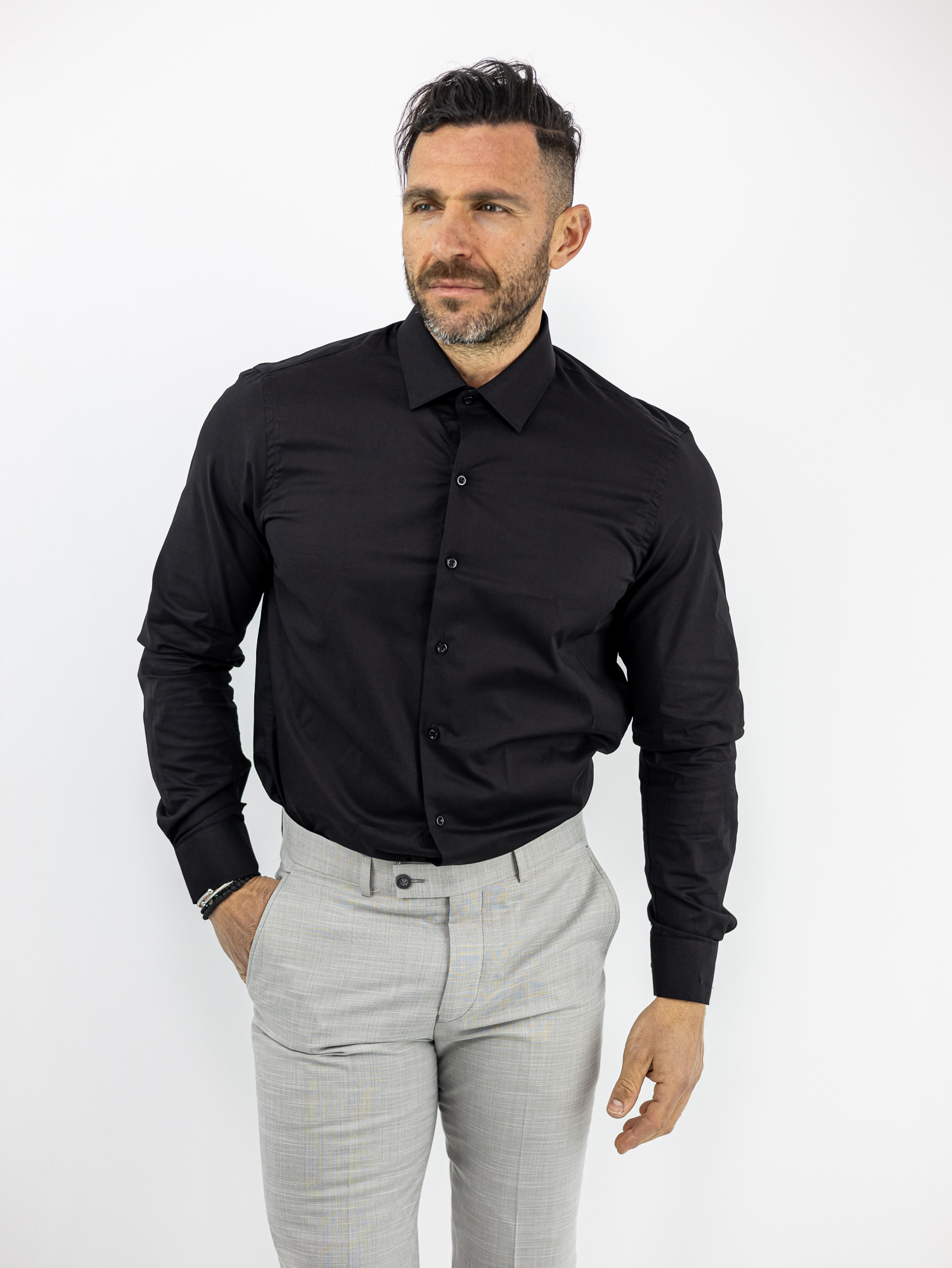 POUKAMISO_ENDERSON_130069_MAURO_01.jpg Πουκάμισο Slim Fit Μαύρο