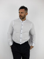 Πουκάμισο Slim Fit Μάο Λευκό
