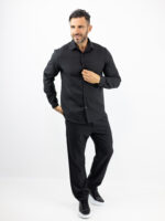 Παντελόνι Jogger Loose Fit & Πουκάμισο Regular Fit Μαύρο